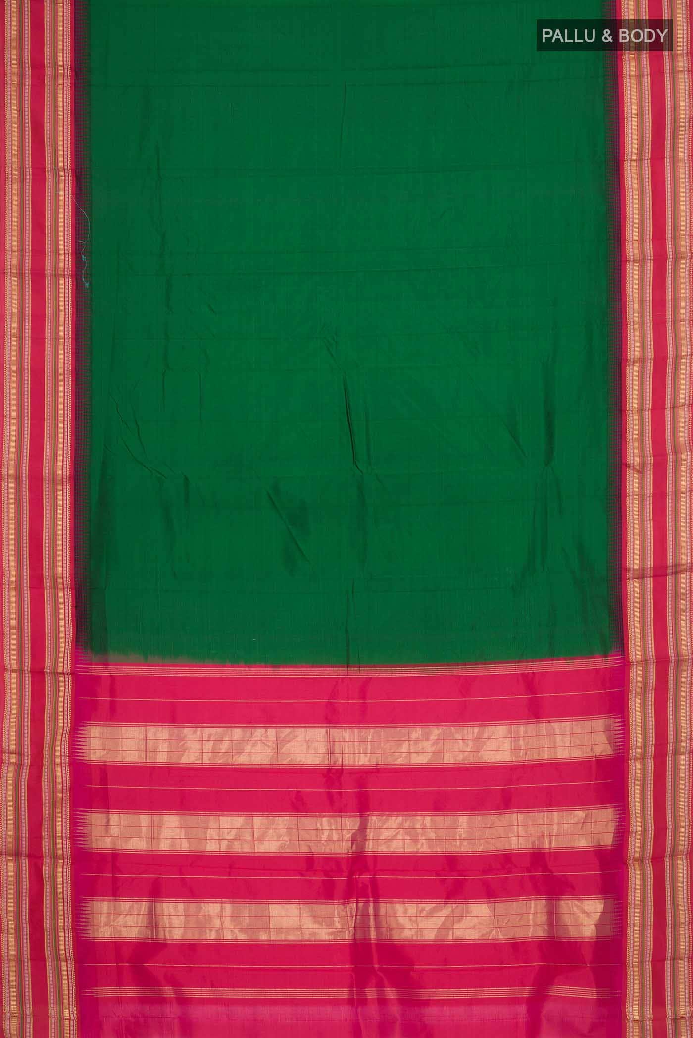 Green Bangalore Silk - kadyal Saree