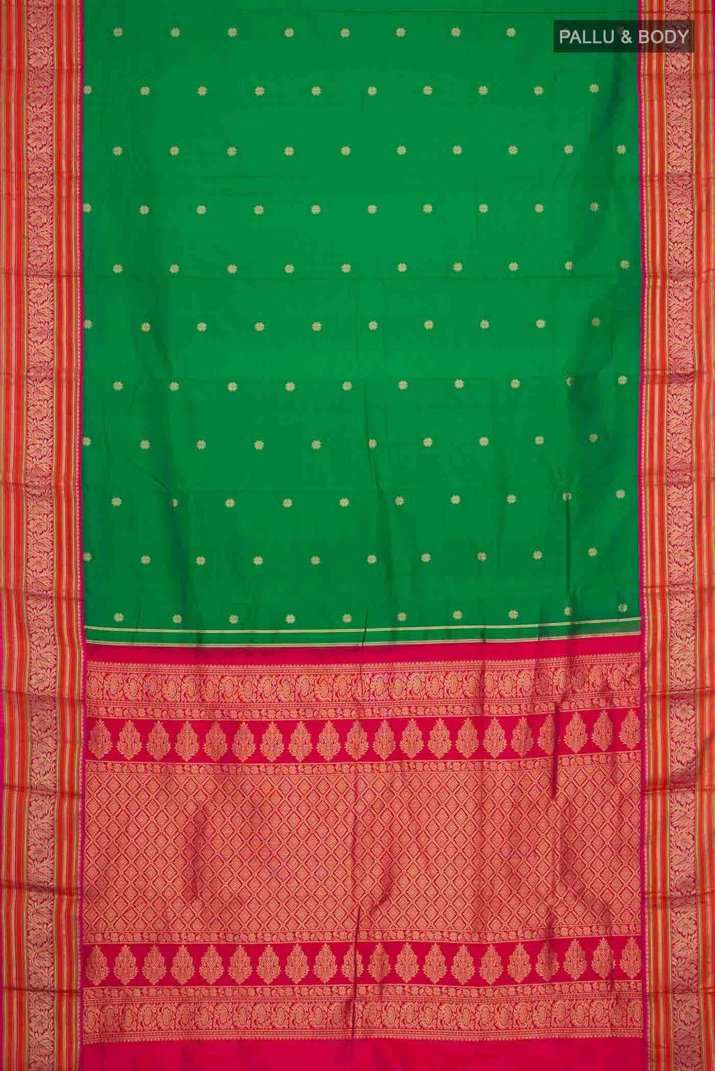 Green Bangalore Silk - kadyal Saree