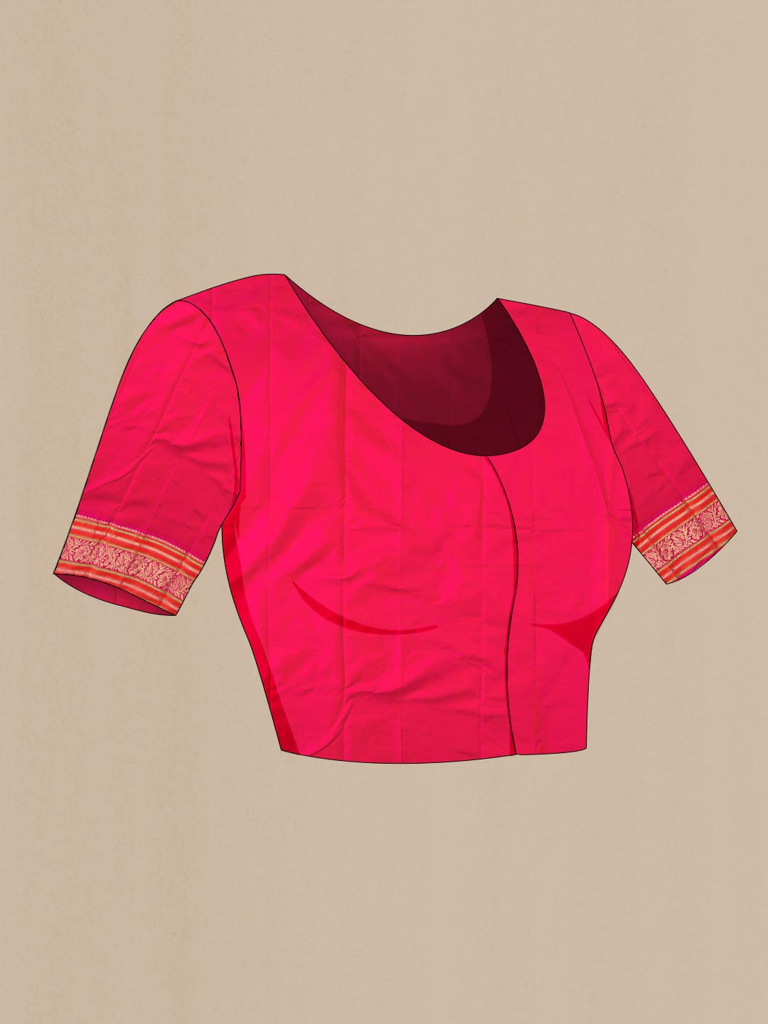 Sandal Bangalore Silk - kadyal Saree