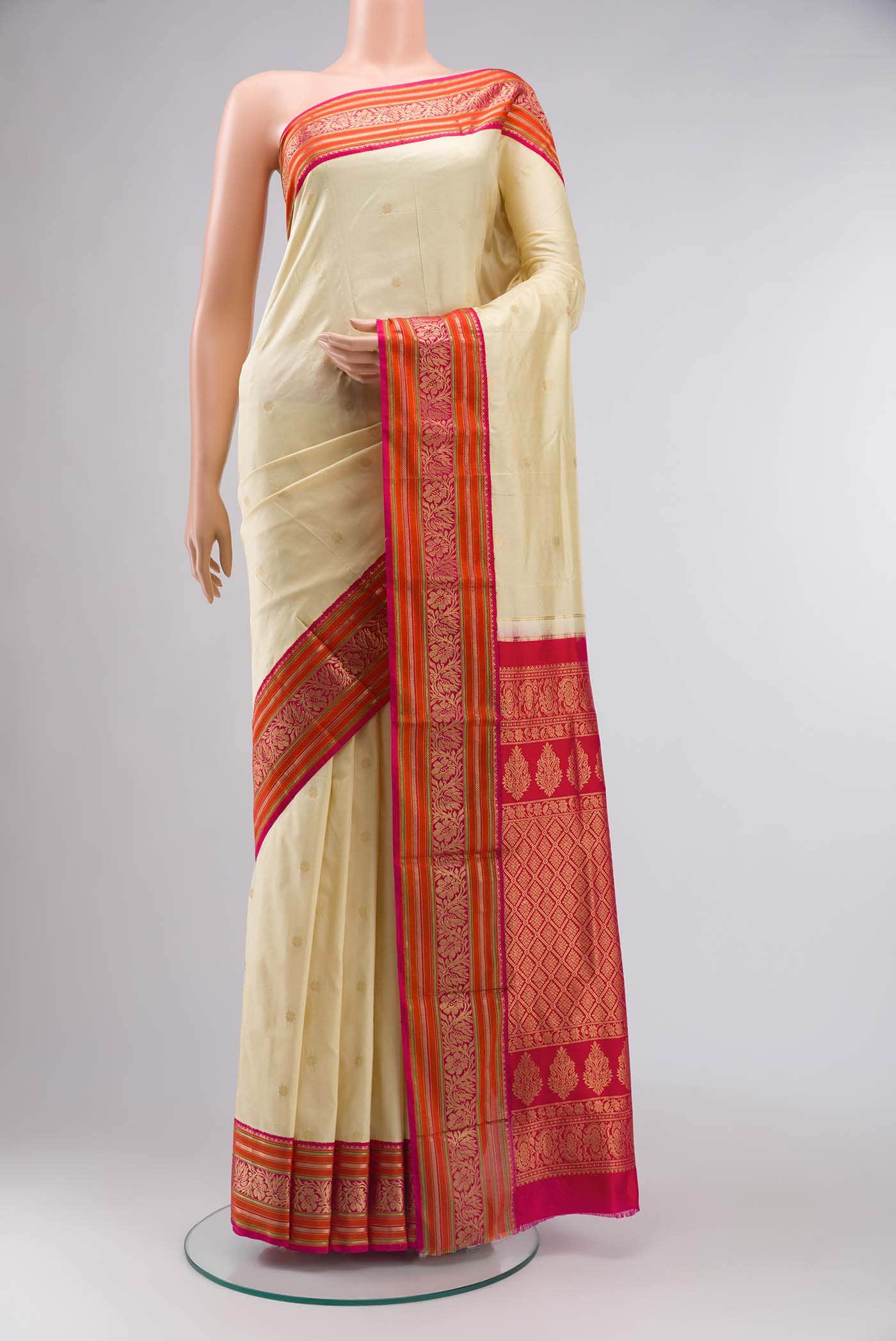 Sandal Bangalore Silk - kadyal Saree