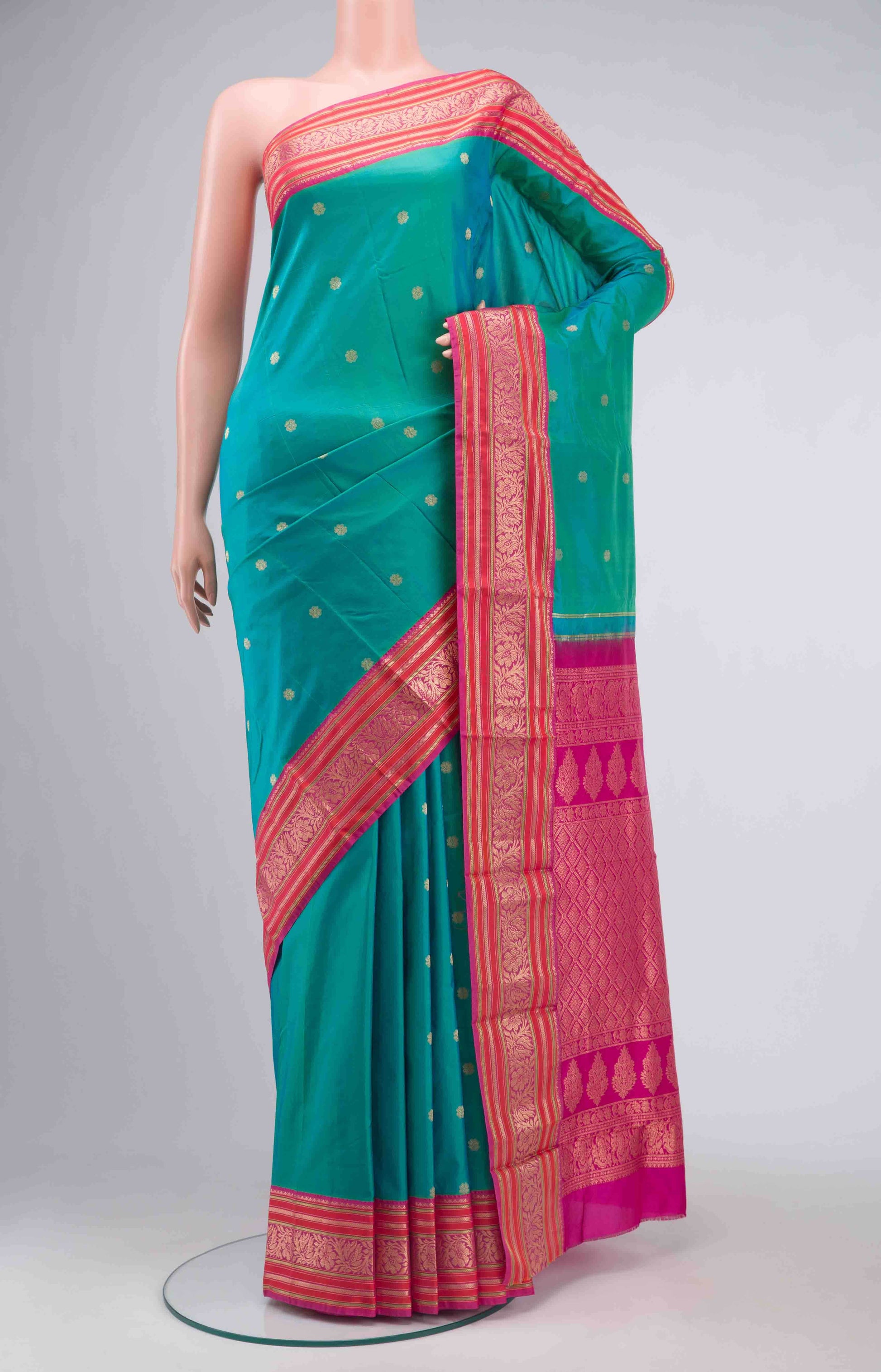 Blue Bangalore Silk - kadyal Saree