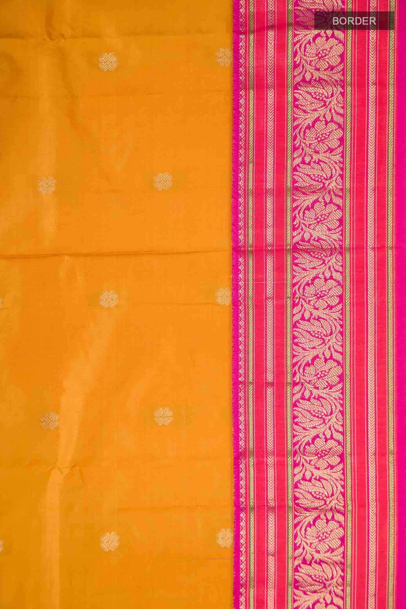 Mustard Bangalore Silk - kadyal Saree