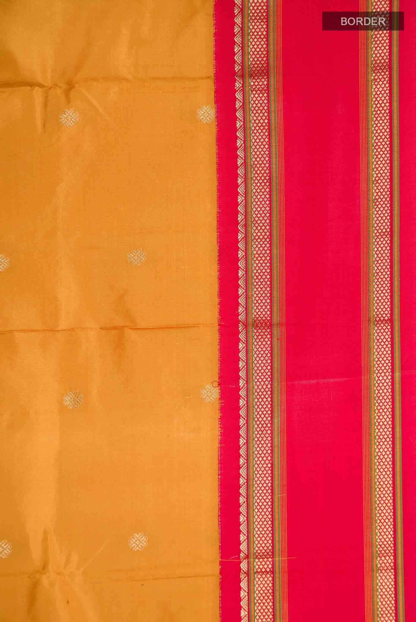 Mustard Bangalore Silk - kadyal Saree