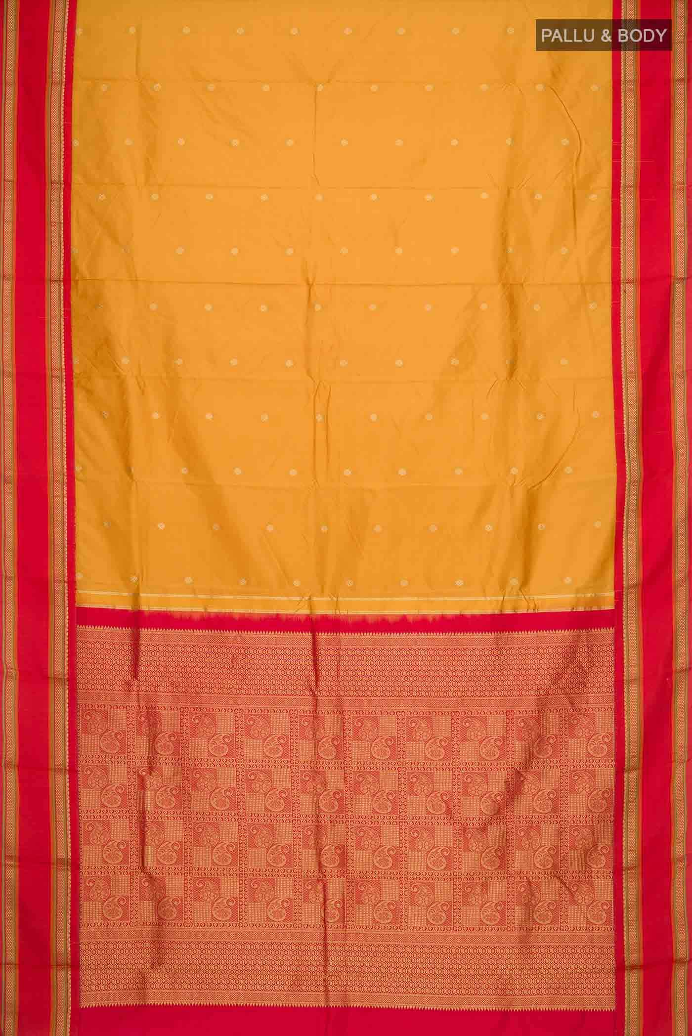 Mustard Bangalore Silk - kadyal Saree