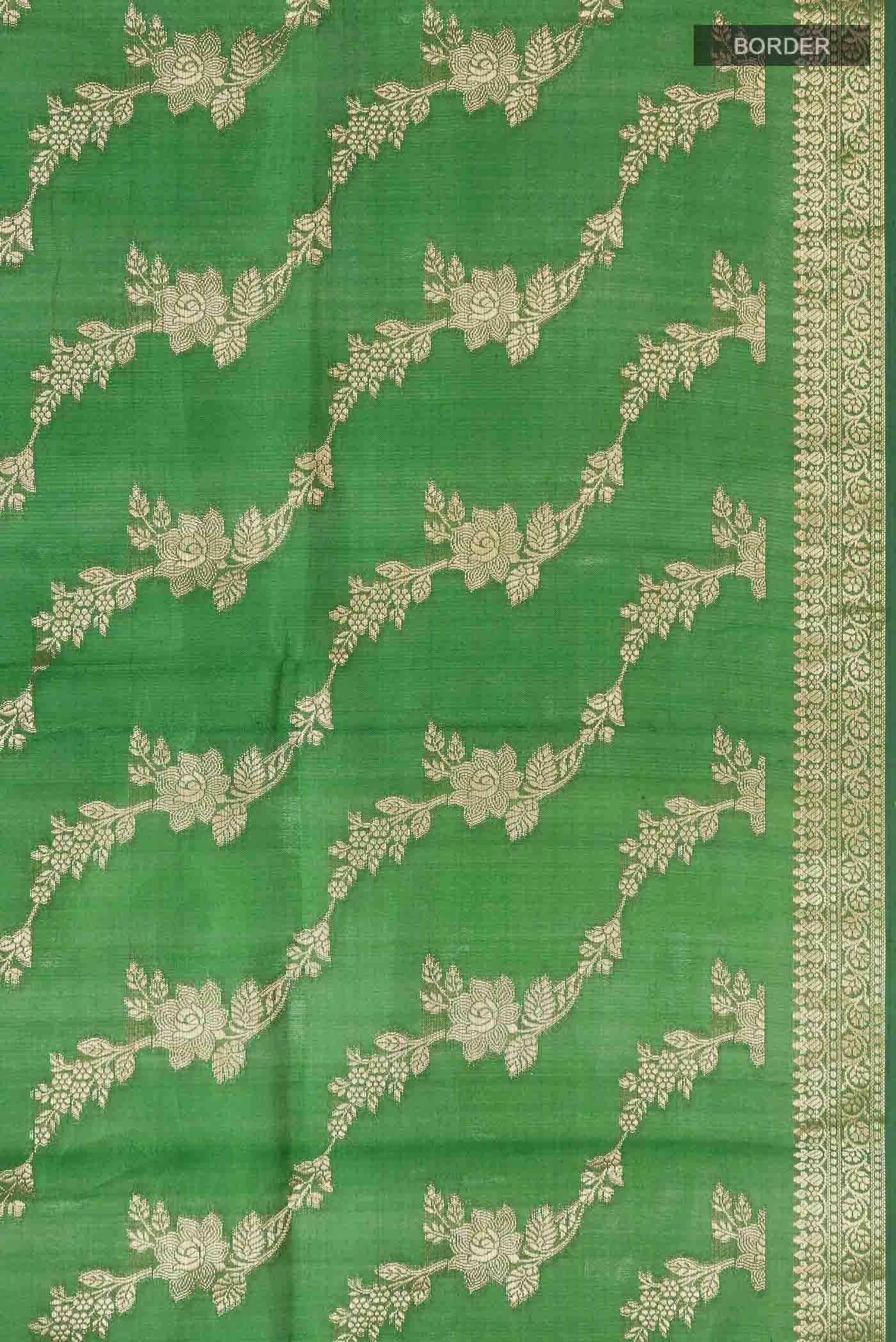Green Banarasi Silk Saree