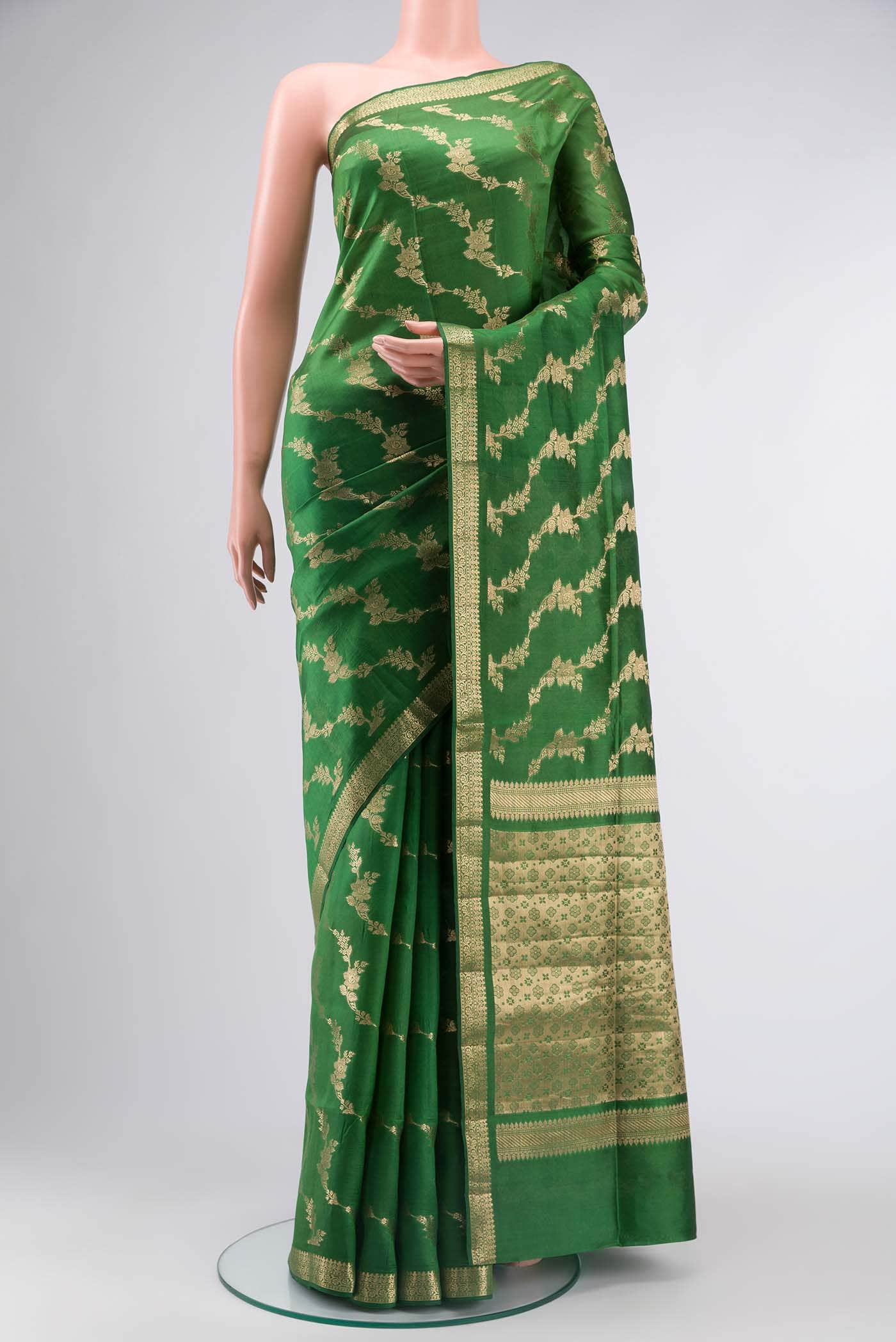 Green Banarasi Silk Saree
