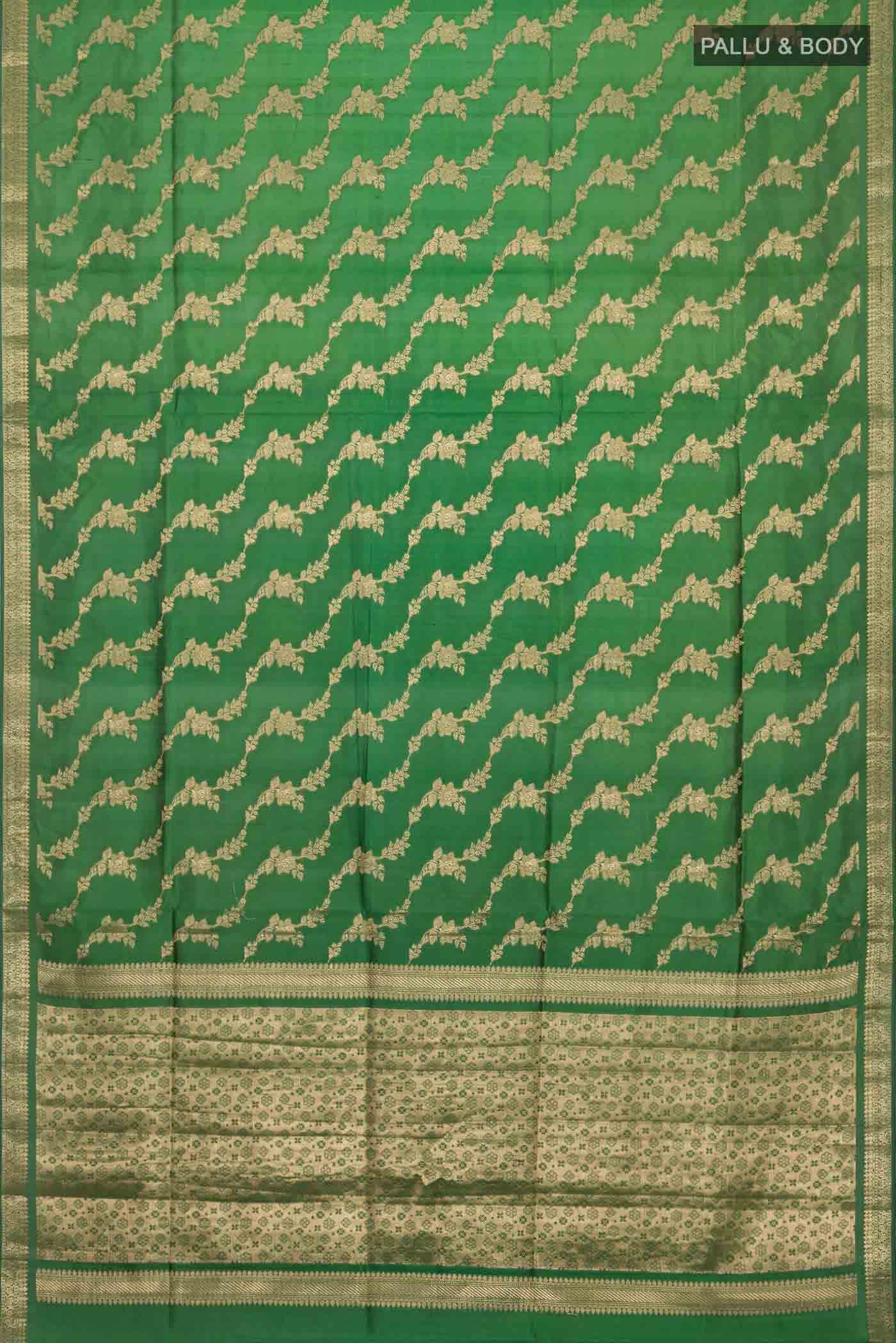Green Banarasi Silk Saree