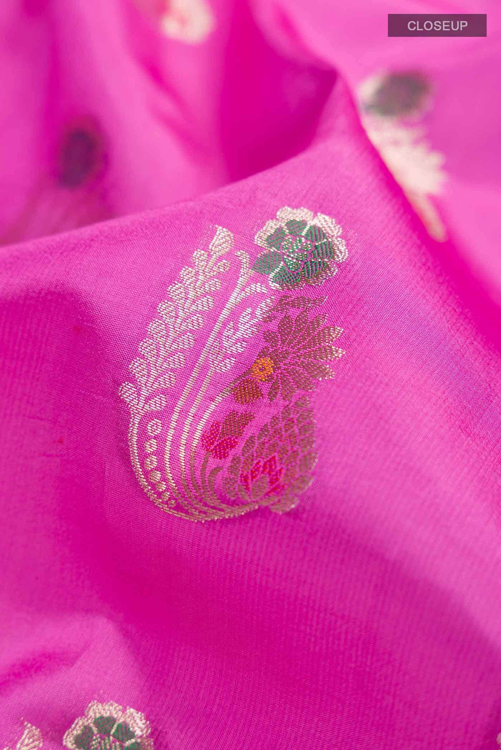 Pink Banarasi Raw Silk Saree