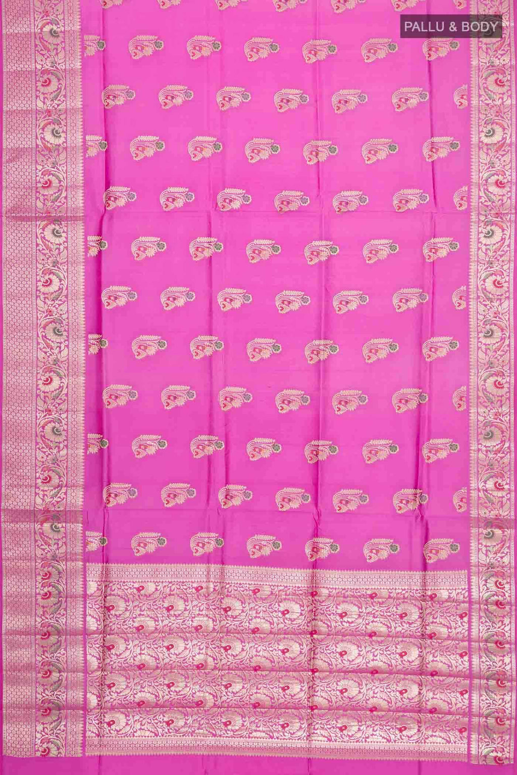 Pink Banarasi Raw Silk Saree