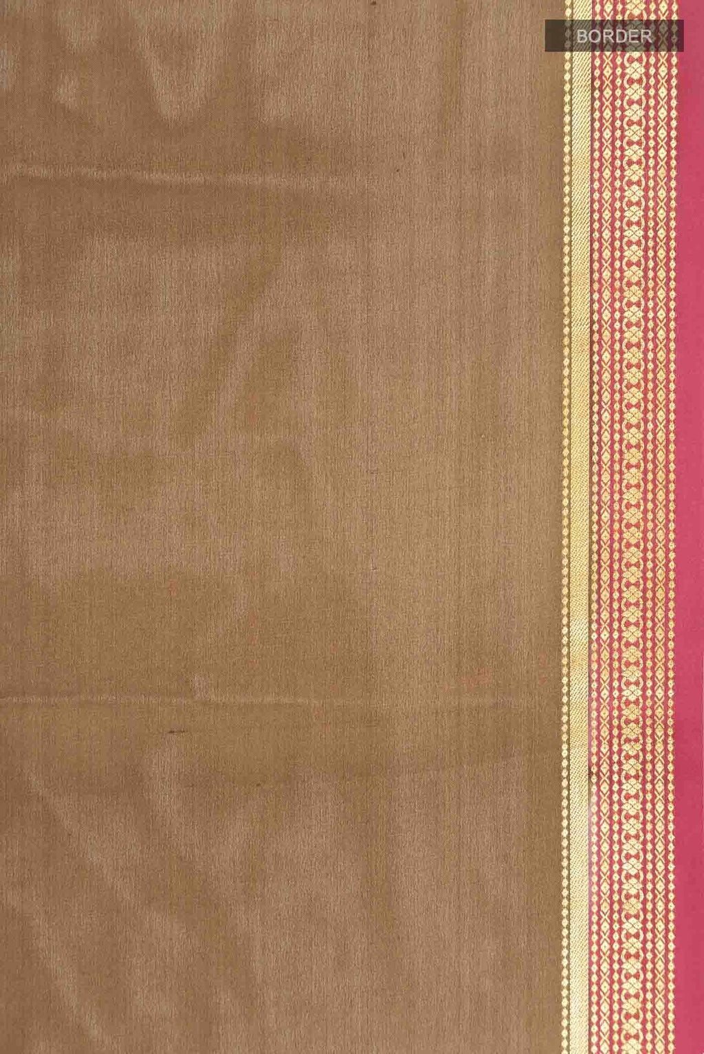 Brown Mysore Crepe Saree