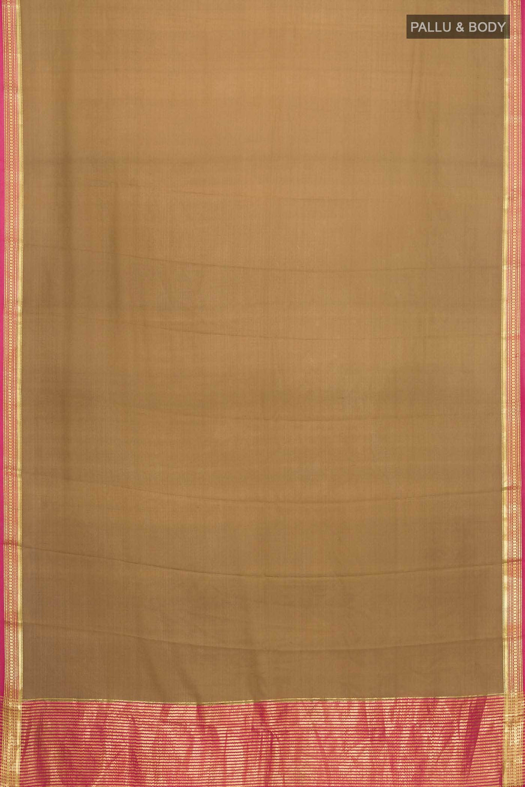Brown Mysore Crepe Saree