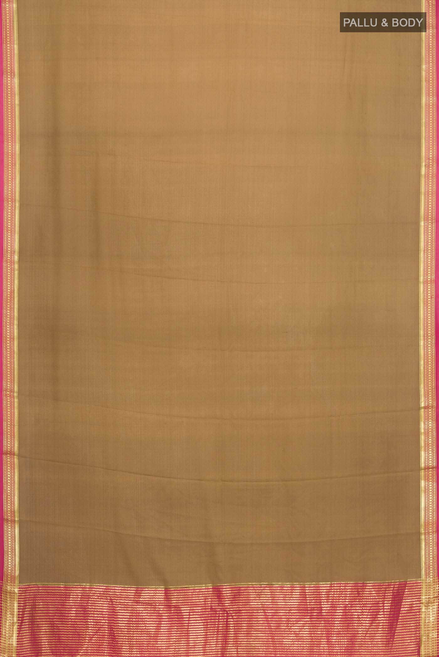 Brown Mysore Crepe Saree