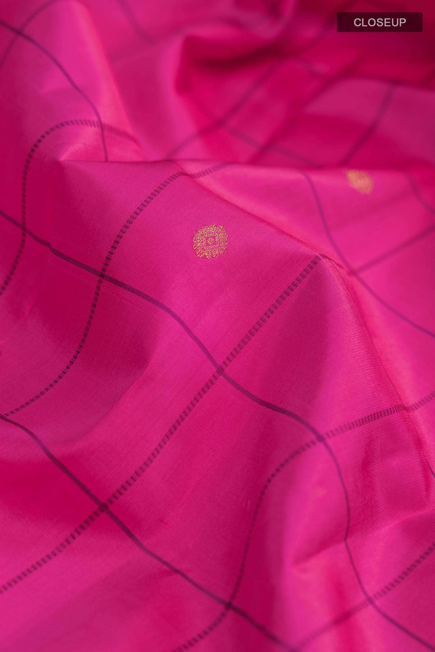 Pure Silk Pure Zari Pink Kanchipuram Saree