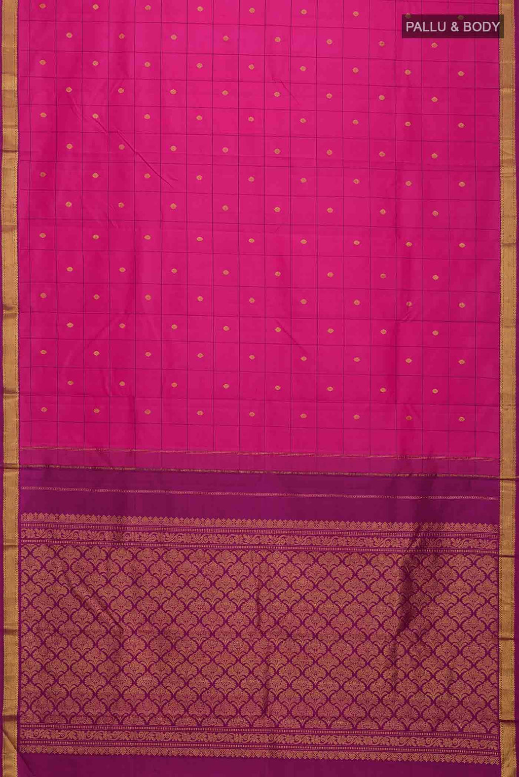 Pure Silk Pure Zari Pink Kanchipuram Saree