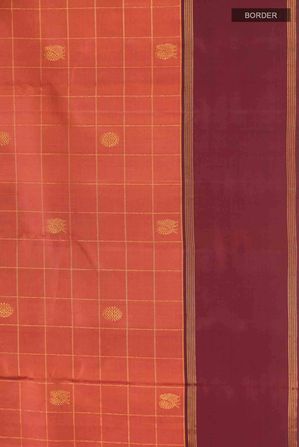 Orange Kanchipuram Silk Saree