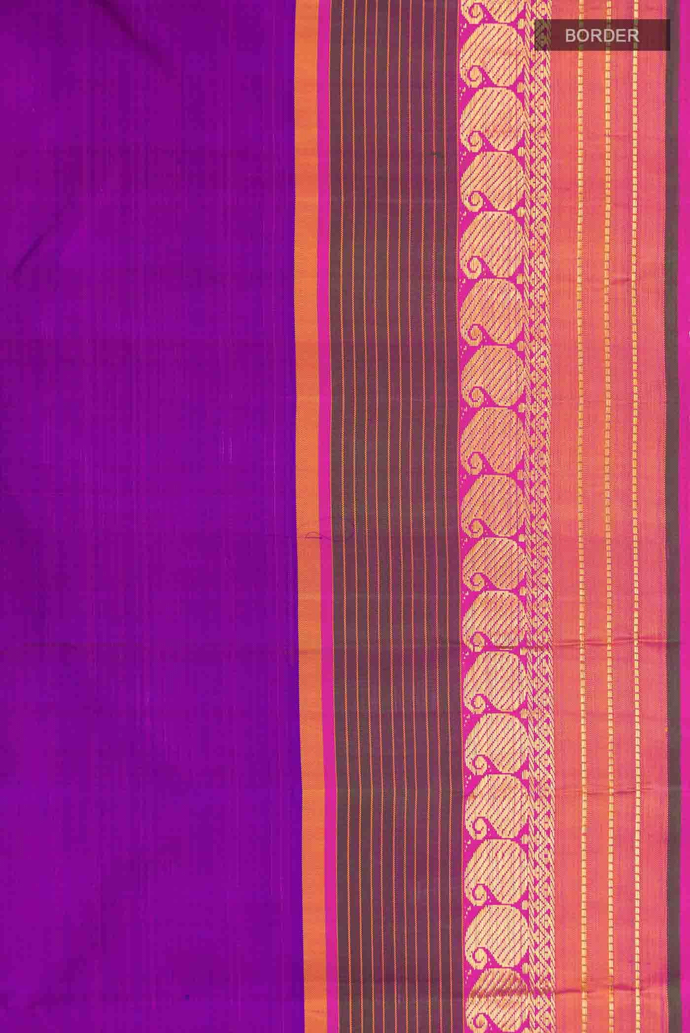 Purple Kanchipuram Silk Saree