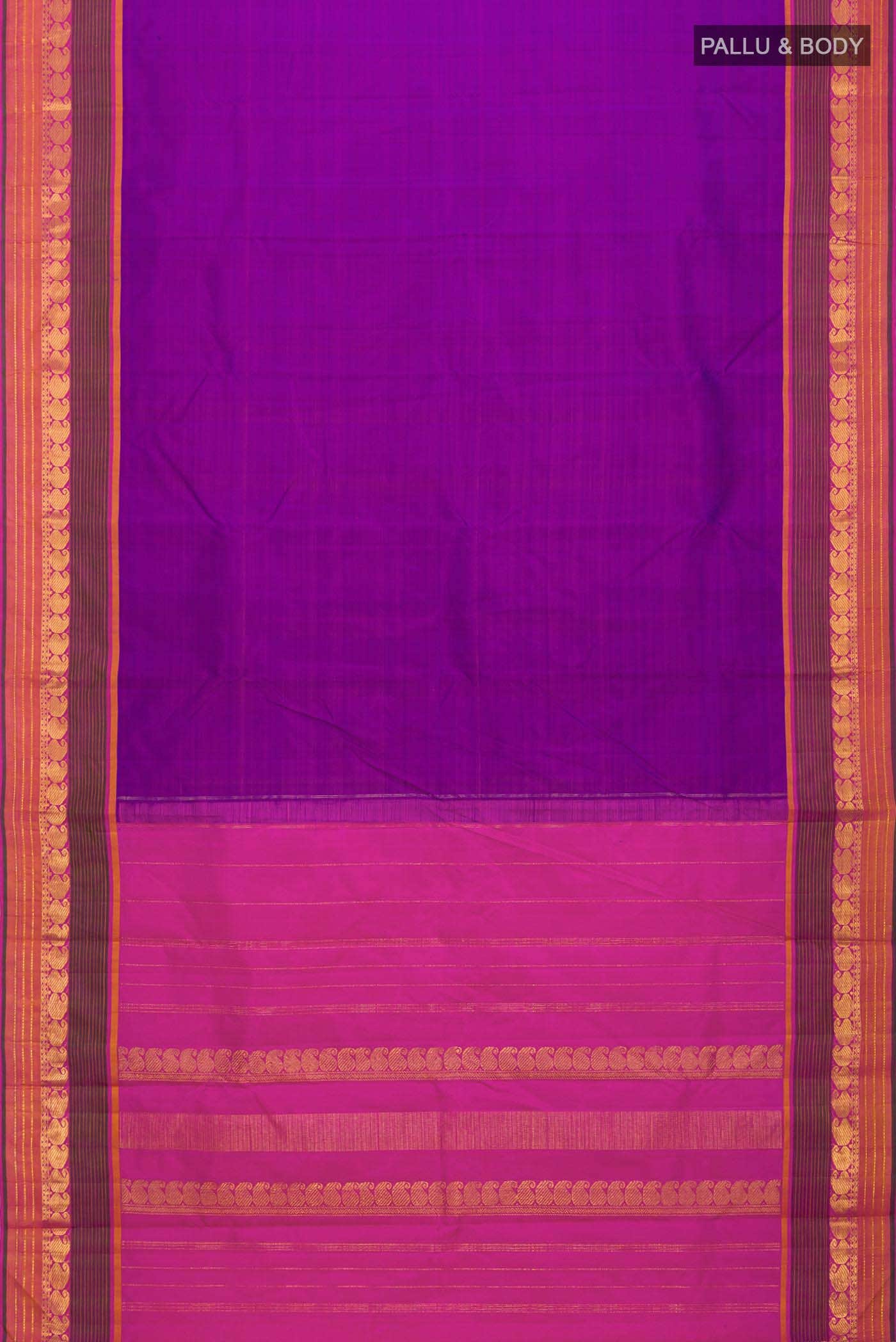 Purple Kanchipuram Silk Saree
