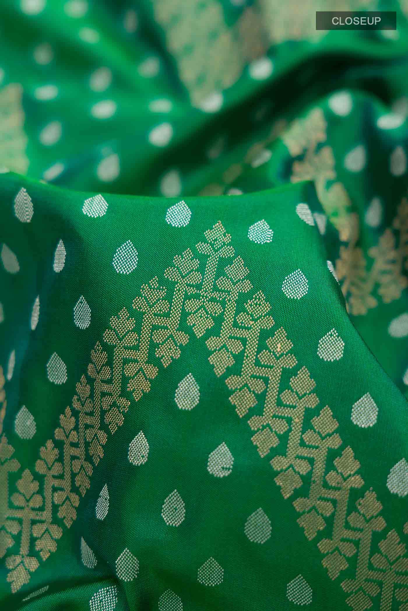 Green Banarasi Silk Saree