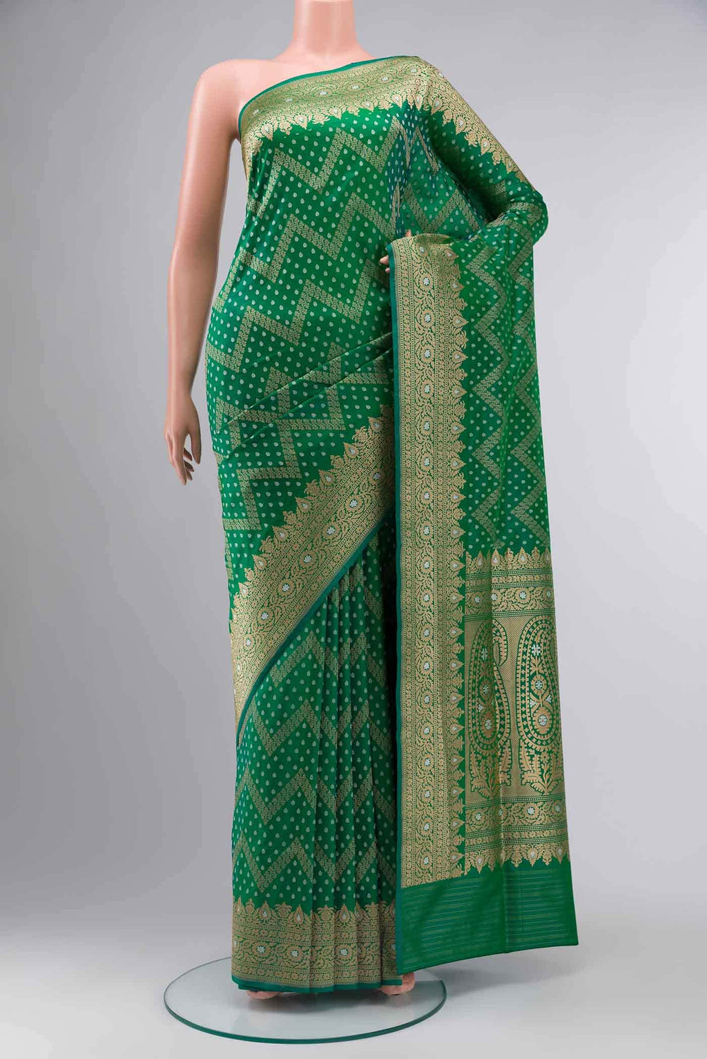 Green Banarasi Silk Saree