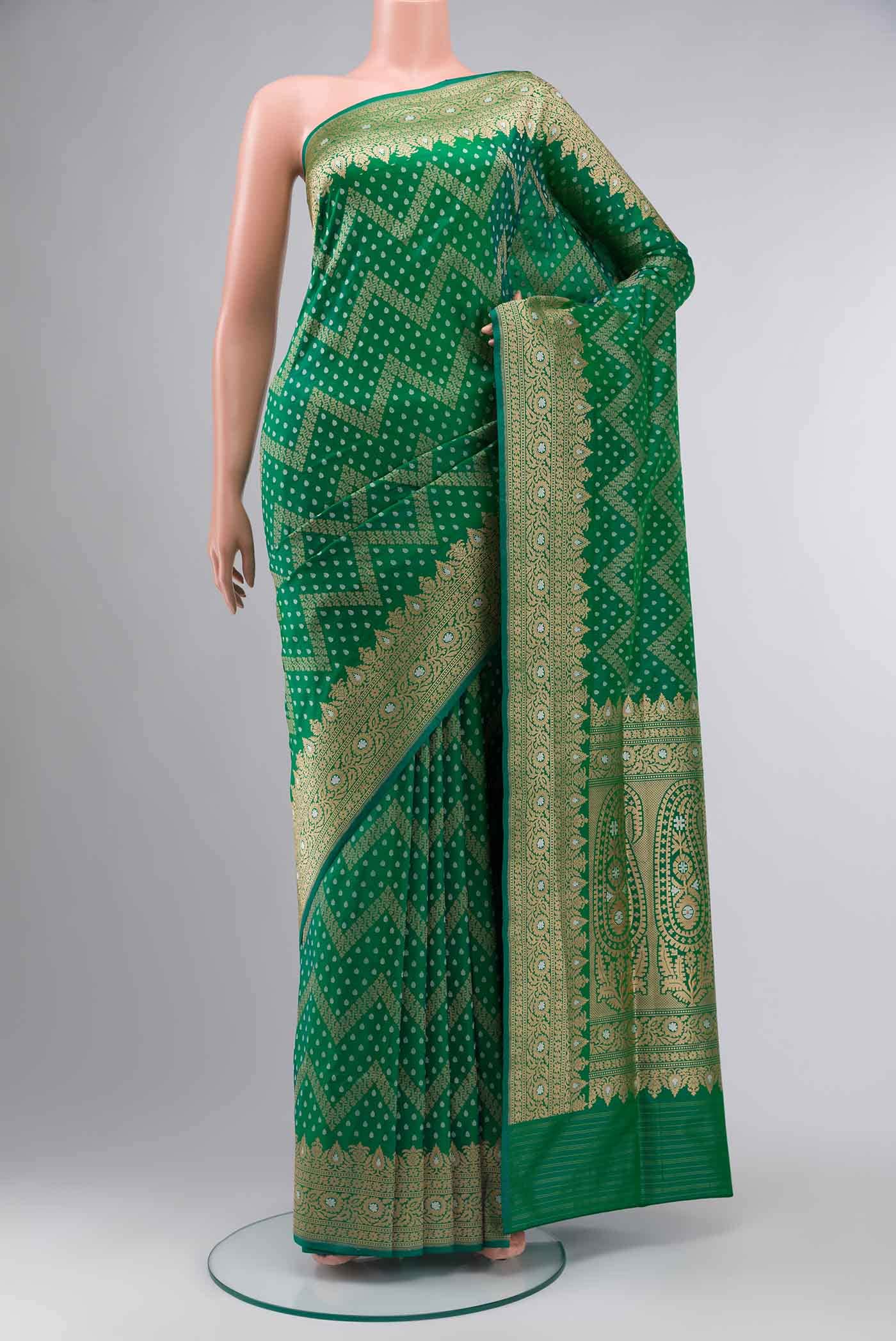 Green Banarasi Silk Saree