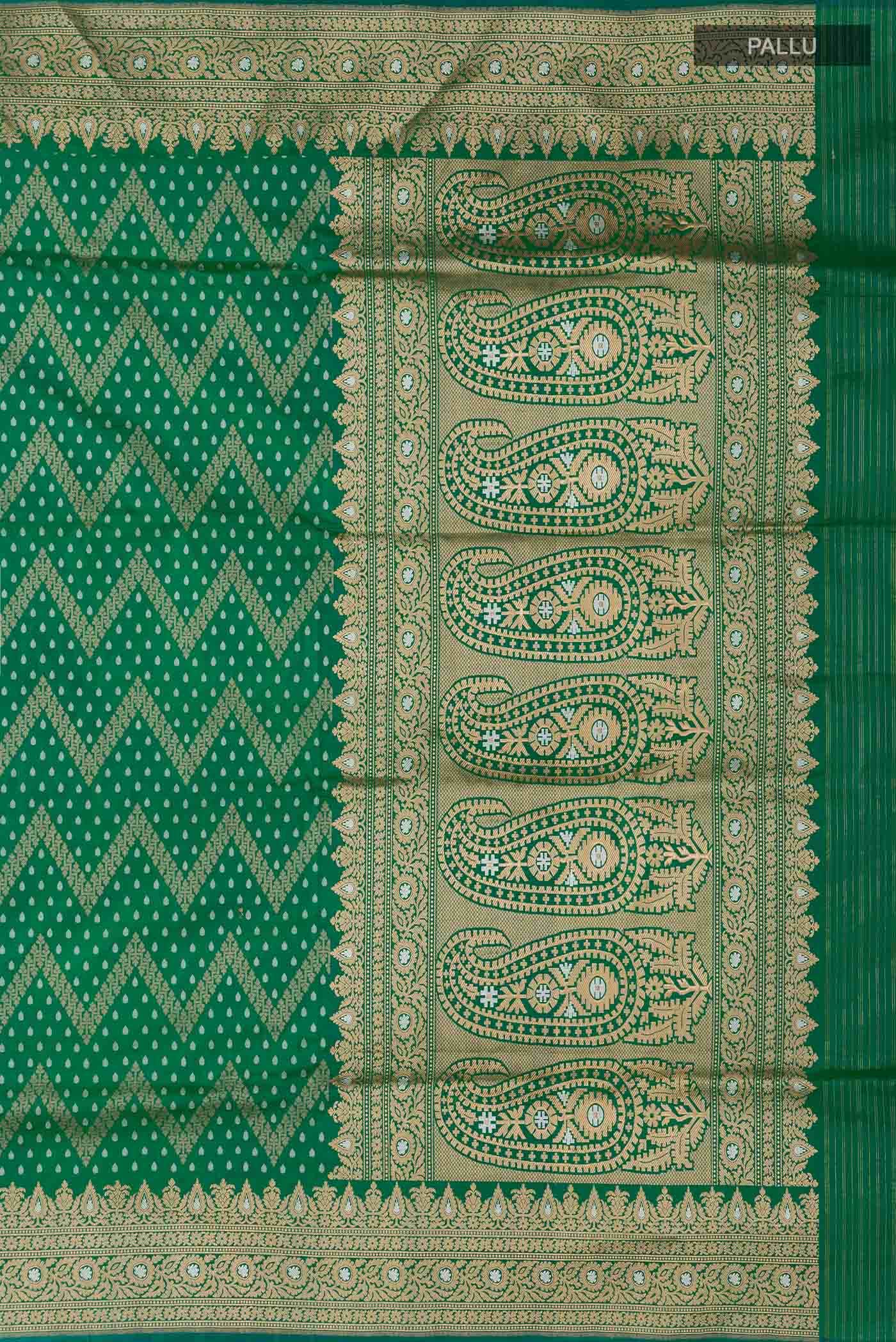 Green Banarasi Silk Saree