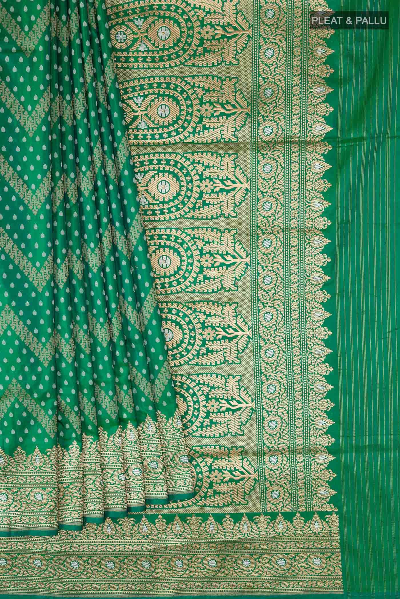 Green Banarasi Silk Saree