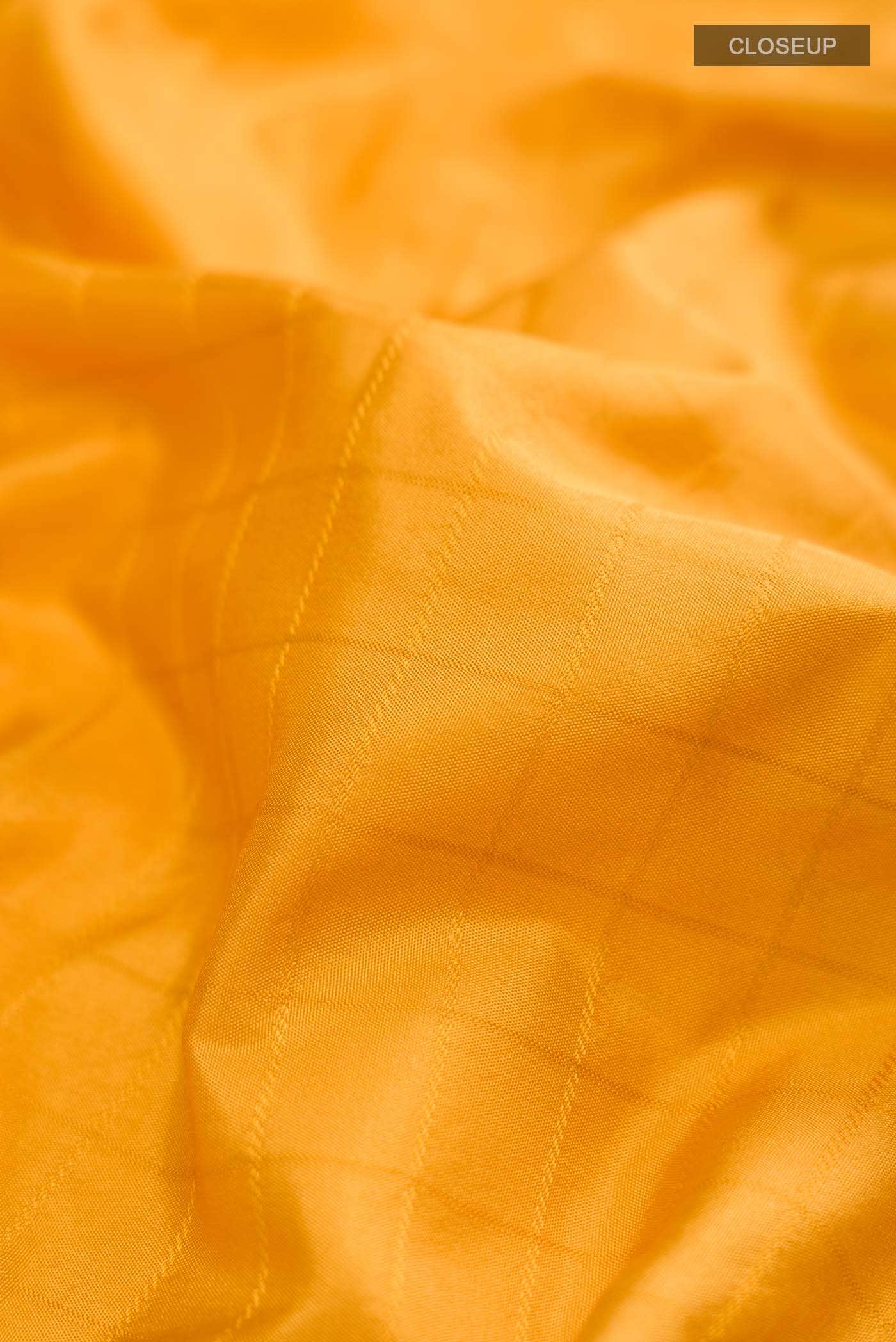 Yellow Banarasi Silk Saree