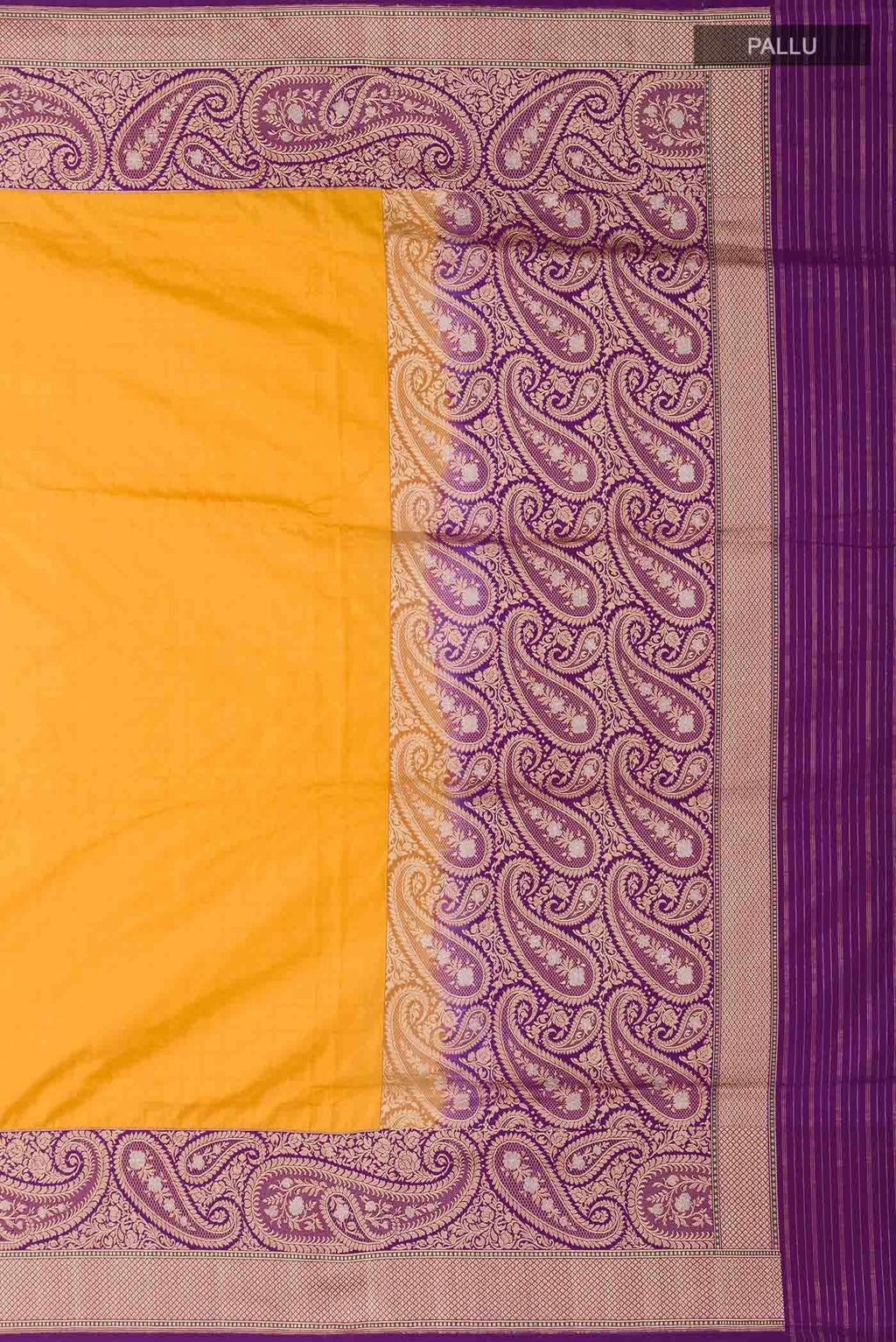 Yellow Banarasi Silk Saree