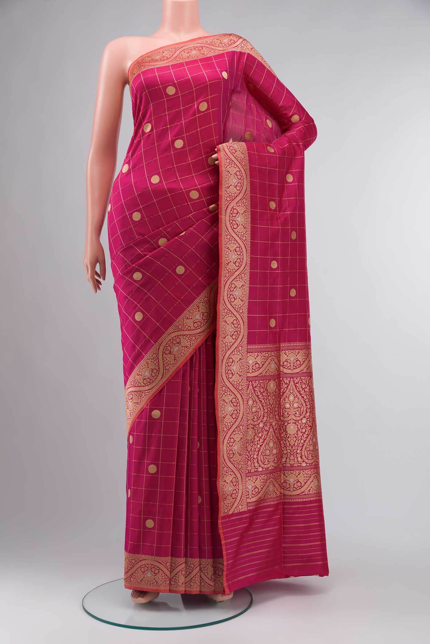 Pink Banarasi Silk Saree