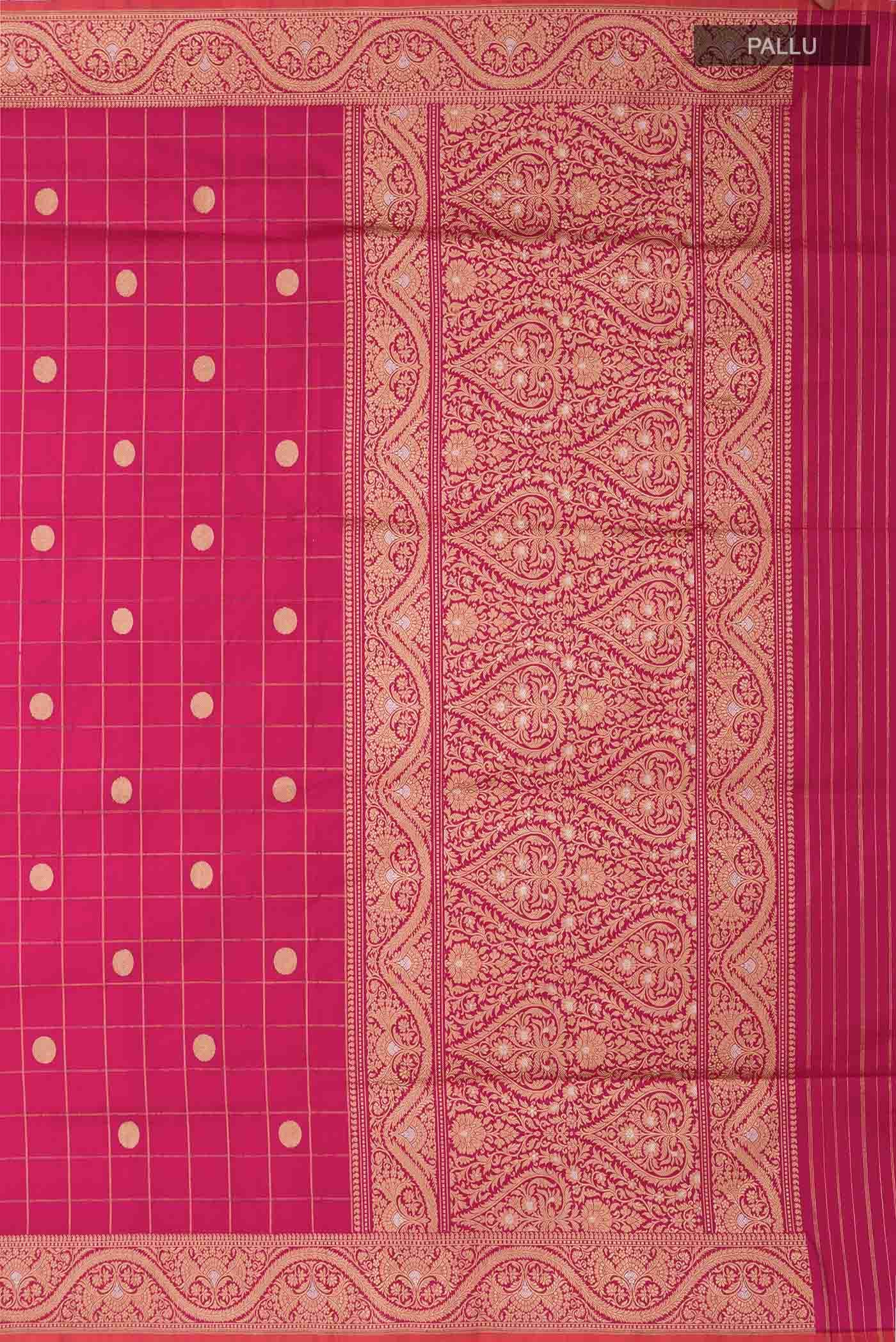 Pink Banarasi Silk Saree