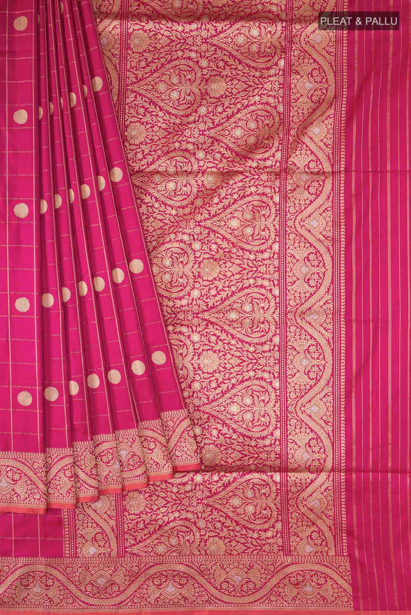 Pink Banarasi Silk Saree