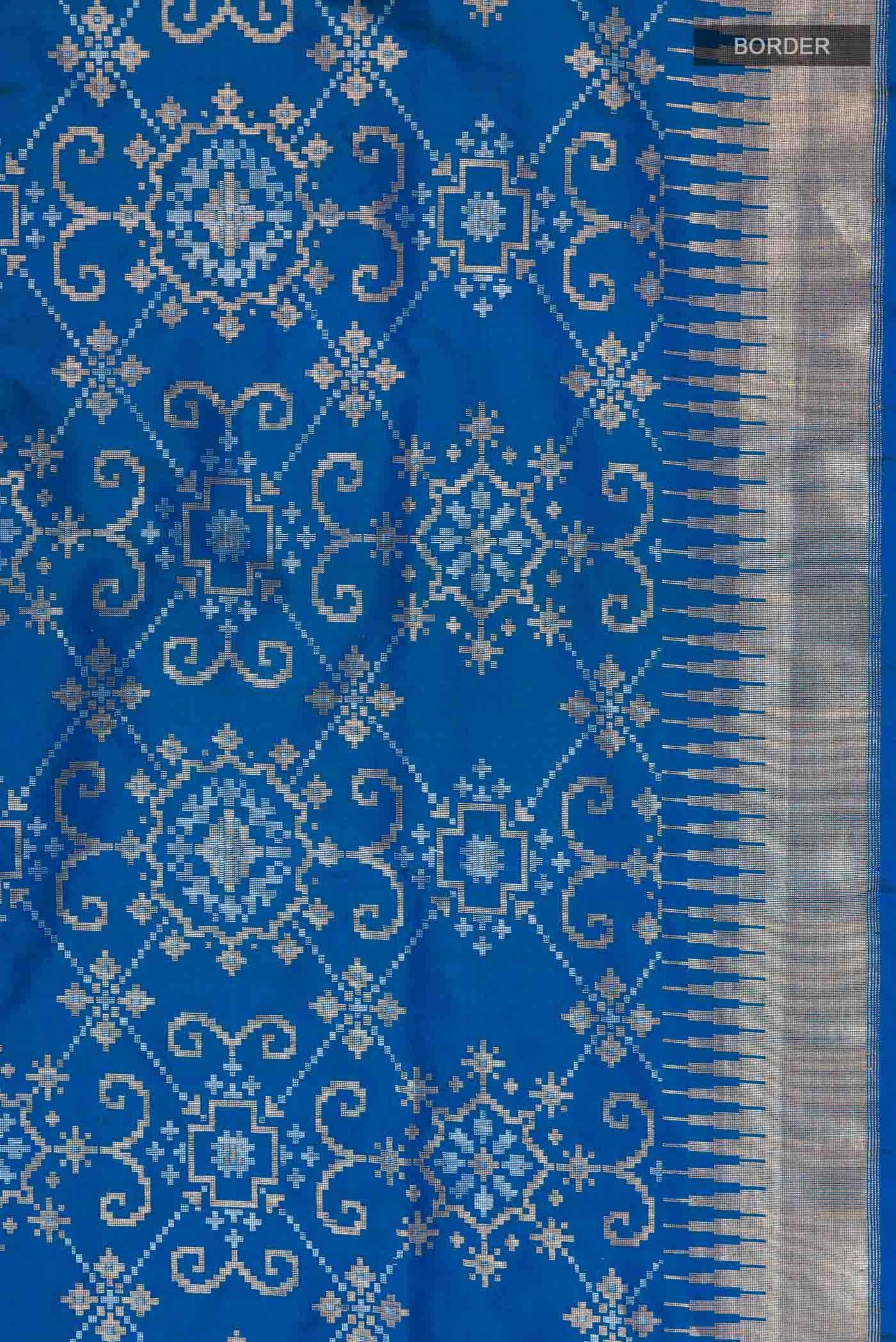 Blue Banarasi Silk Saree