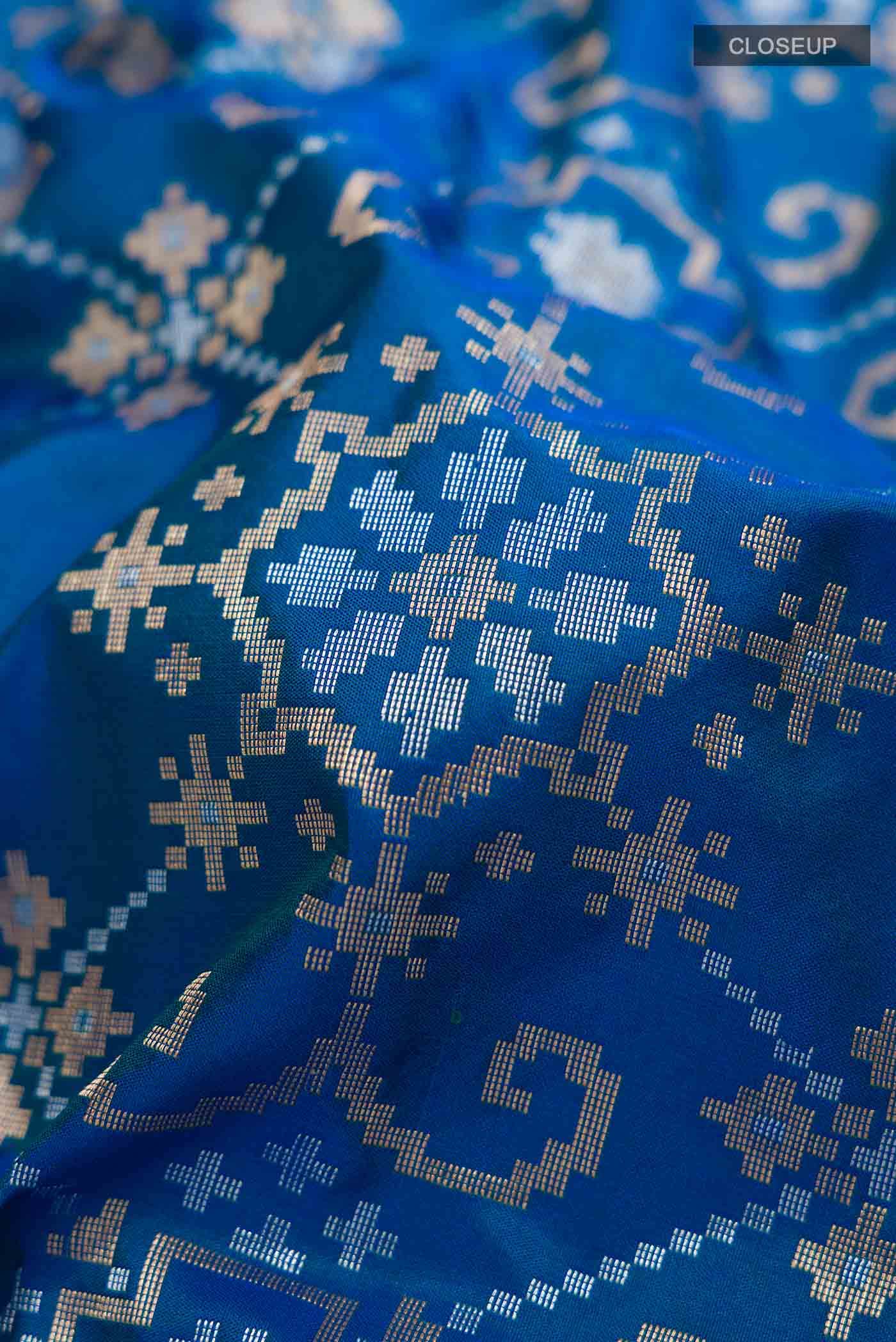 Blue Banarasi Silk Saree