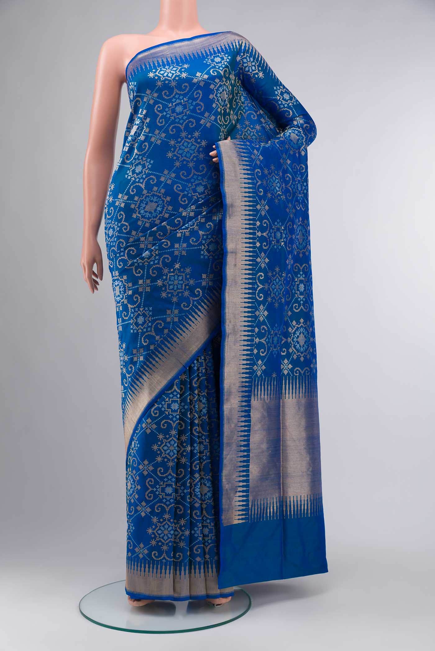 Blue Banarasi Silk Saree