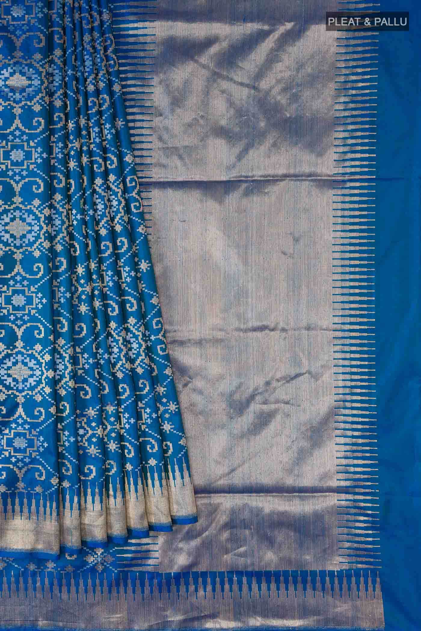 Blue Banarasi Silk Saree