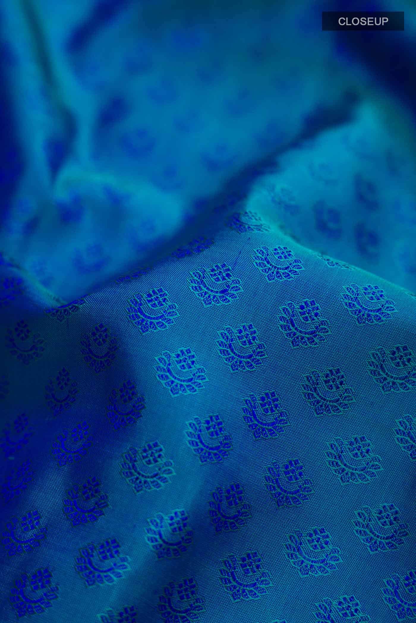 Blue Kanchipuram Silk Saree