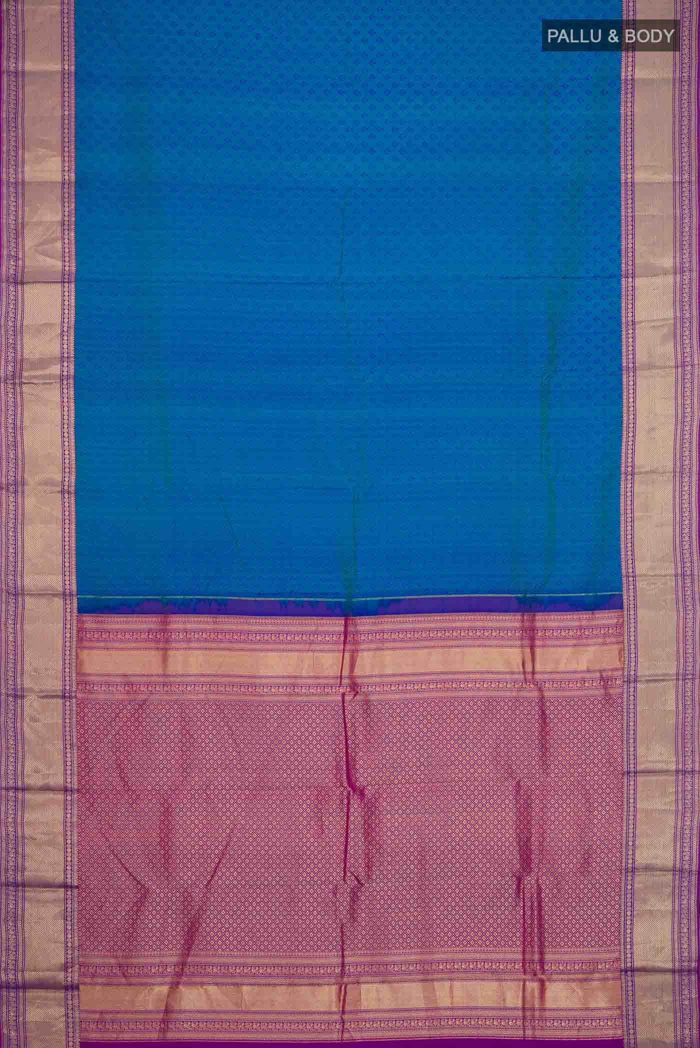 Blue Kanchipuram Silk Saree