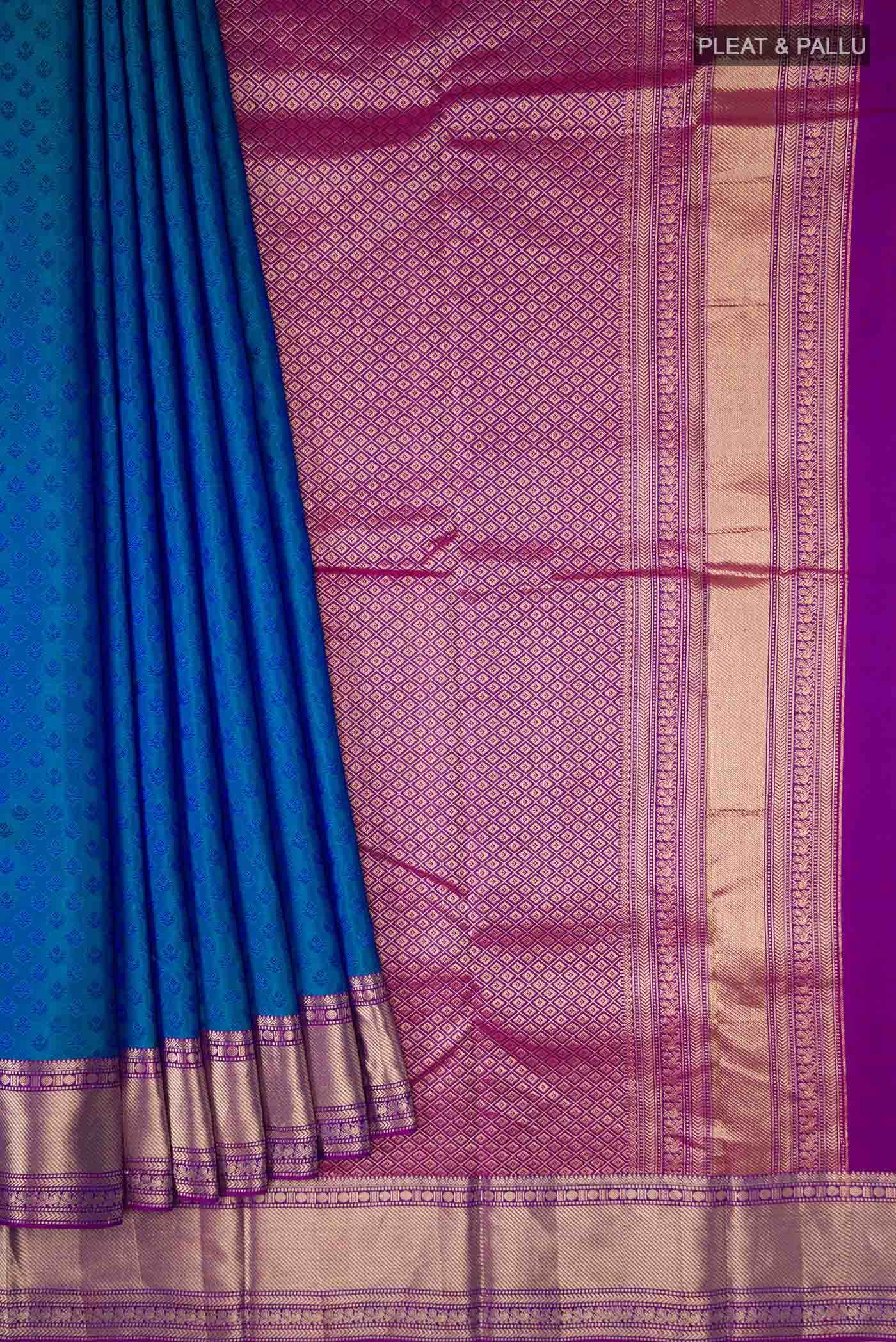 Blue Kanchipuram Silk Saree