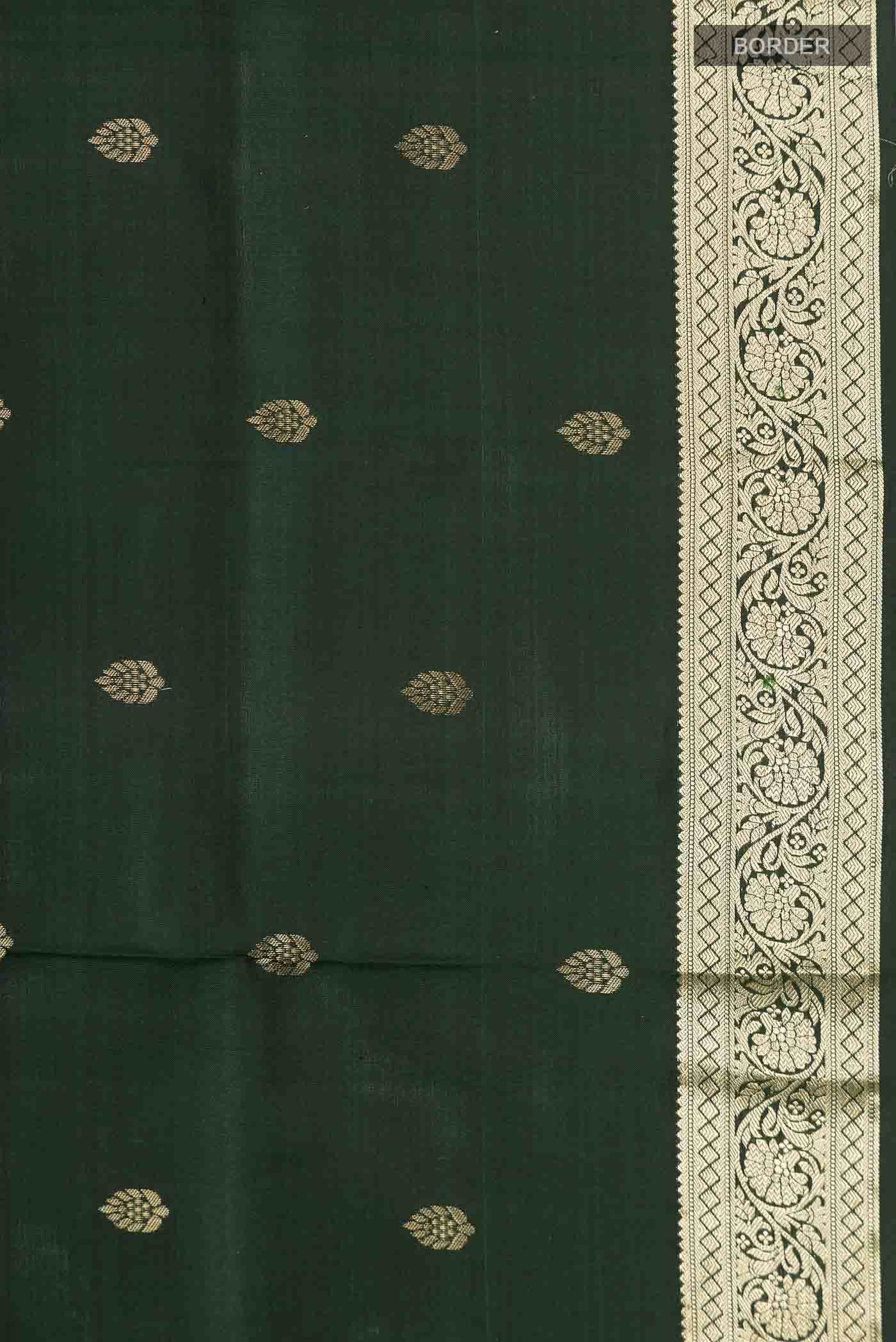 Bottle Green Soft Silk Saree
