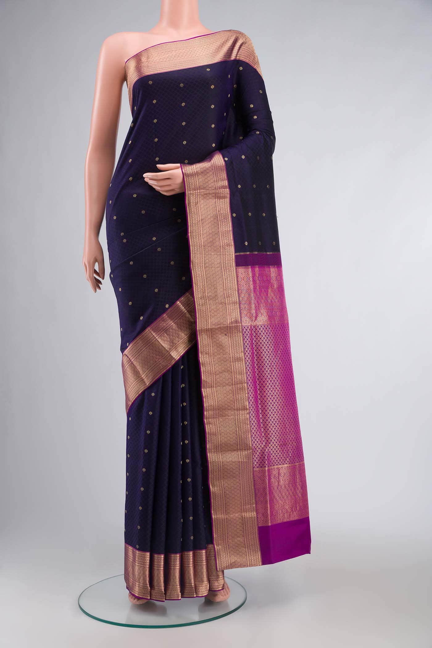 Navy Blue Soft Silk Saree