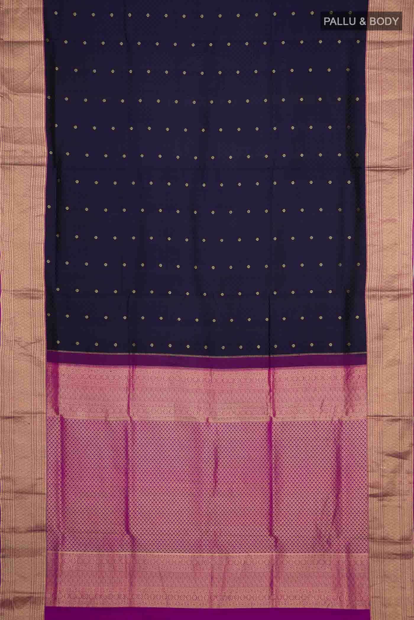 Navy Blue Soft Silk Saree