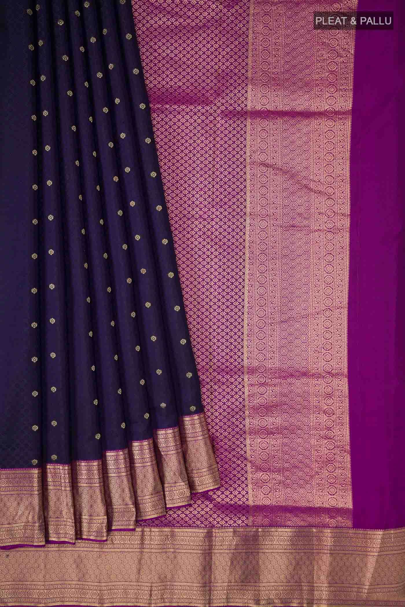 Navy Blue Soft Silk Saree
