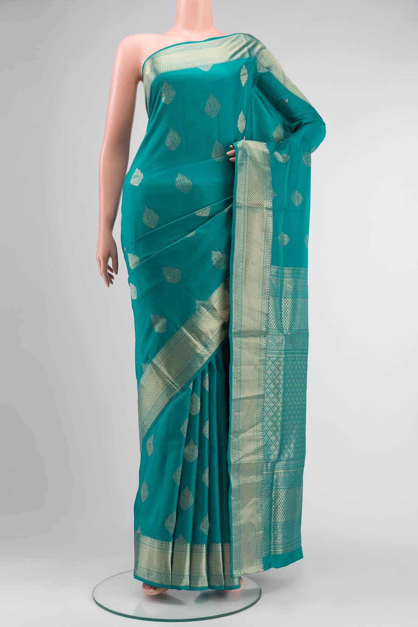Teal Soft Silk Saree