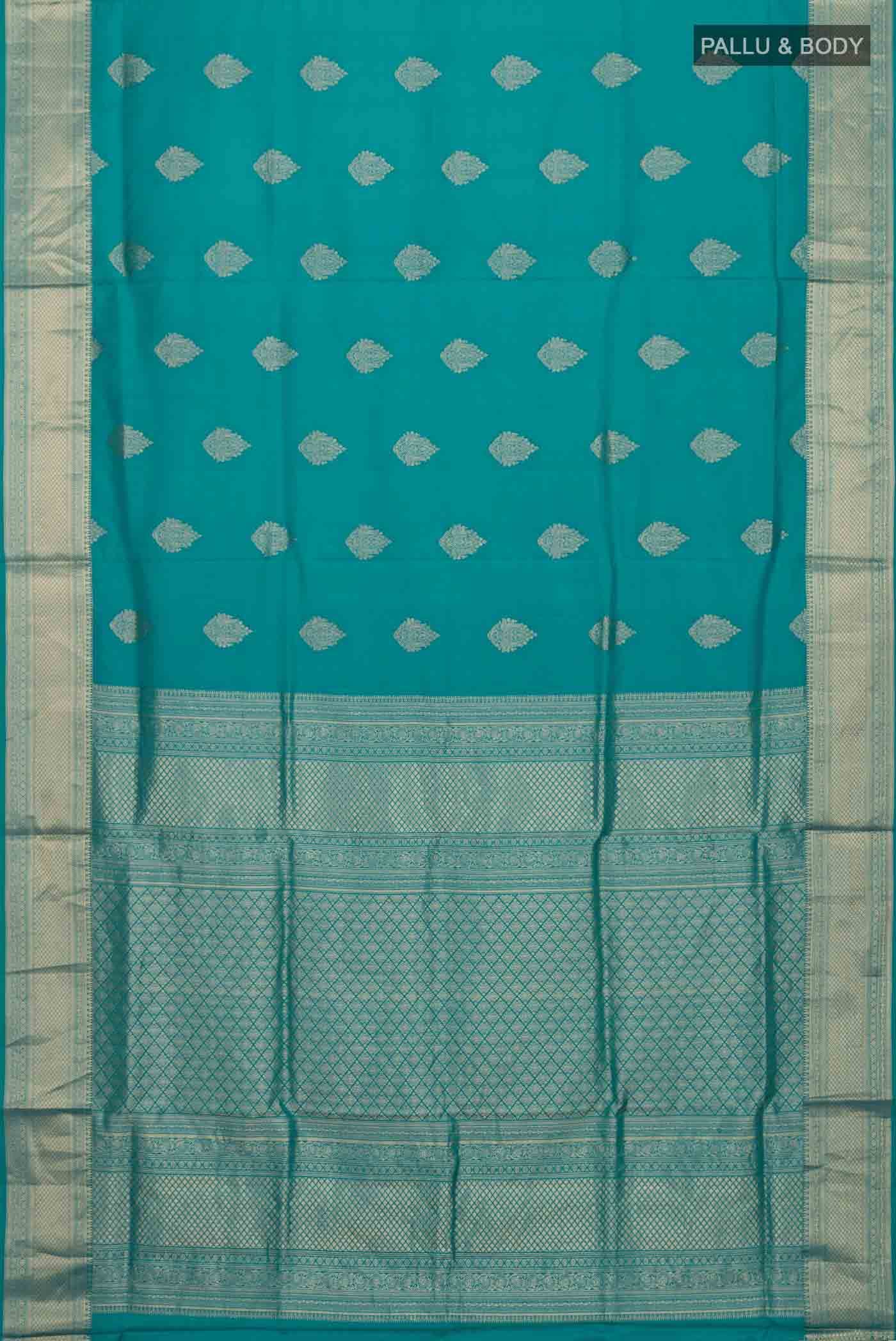 Teal Soft Silk Saree