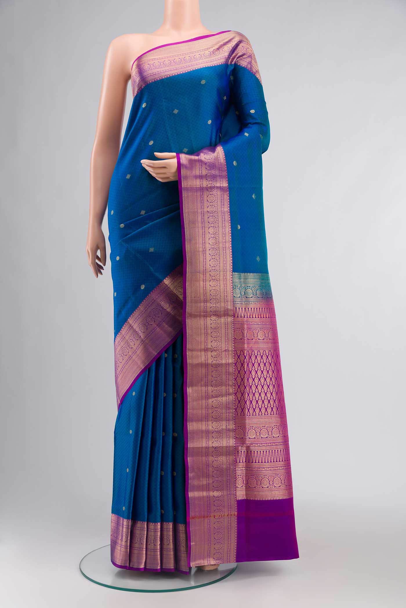 Blue Soft Silk Saree