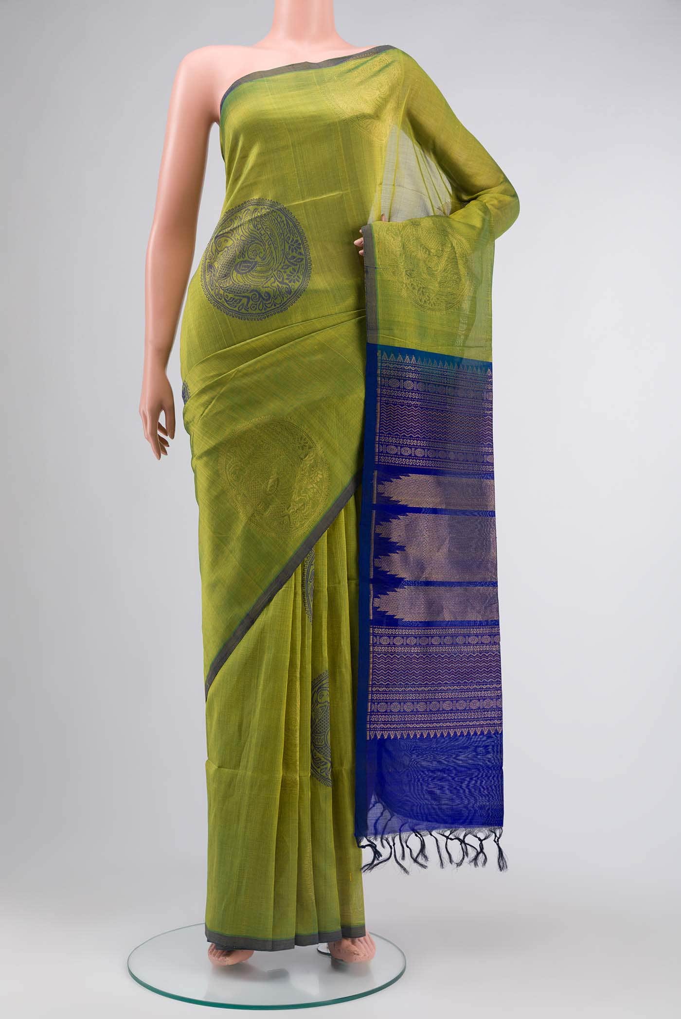 Green Silk Cotton Saree