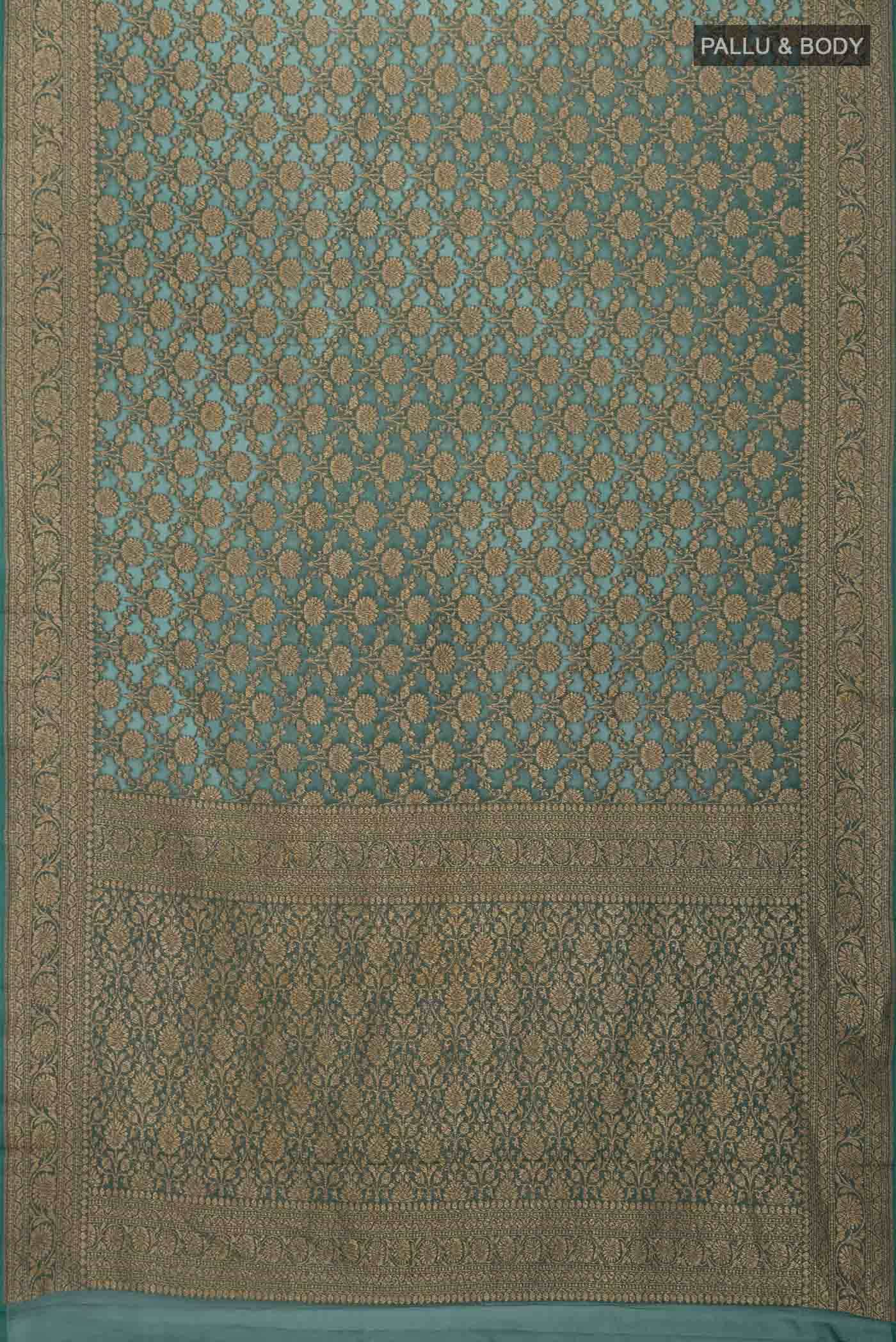 Green Banarasi Georgette Saree