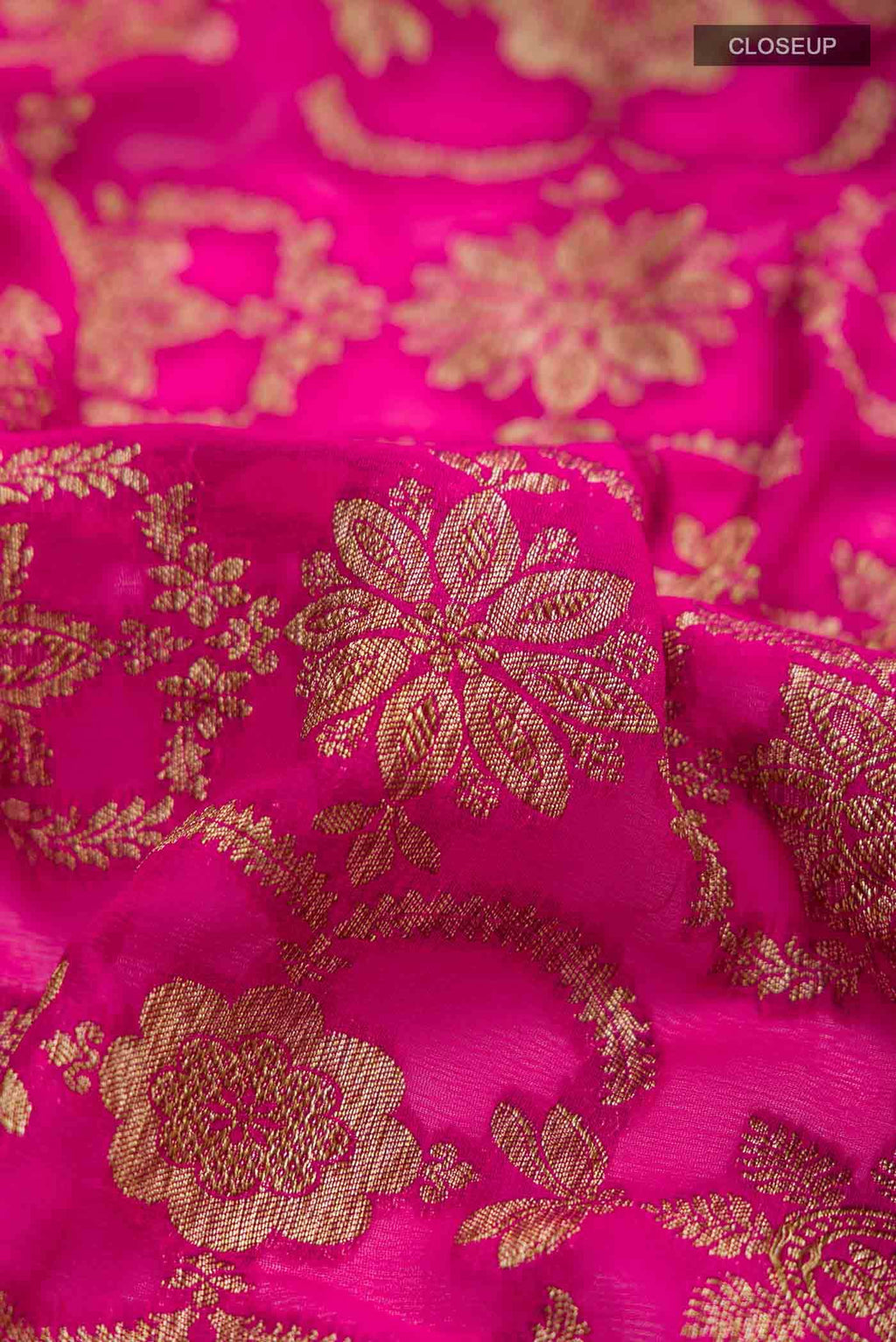 Pink Banarasi Georgette Saree