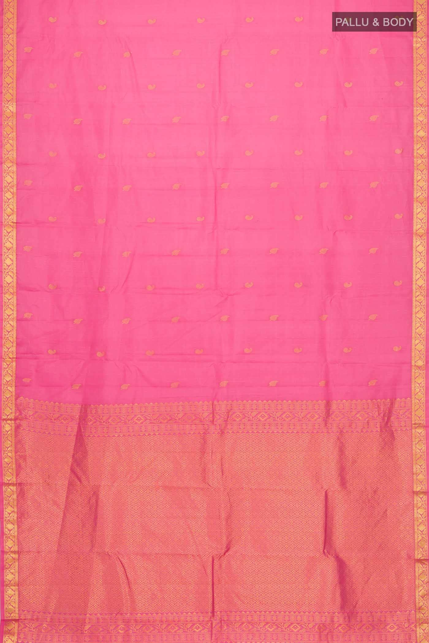 Pink Kanchipuram Silk Saree