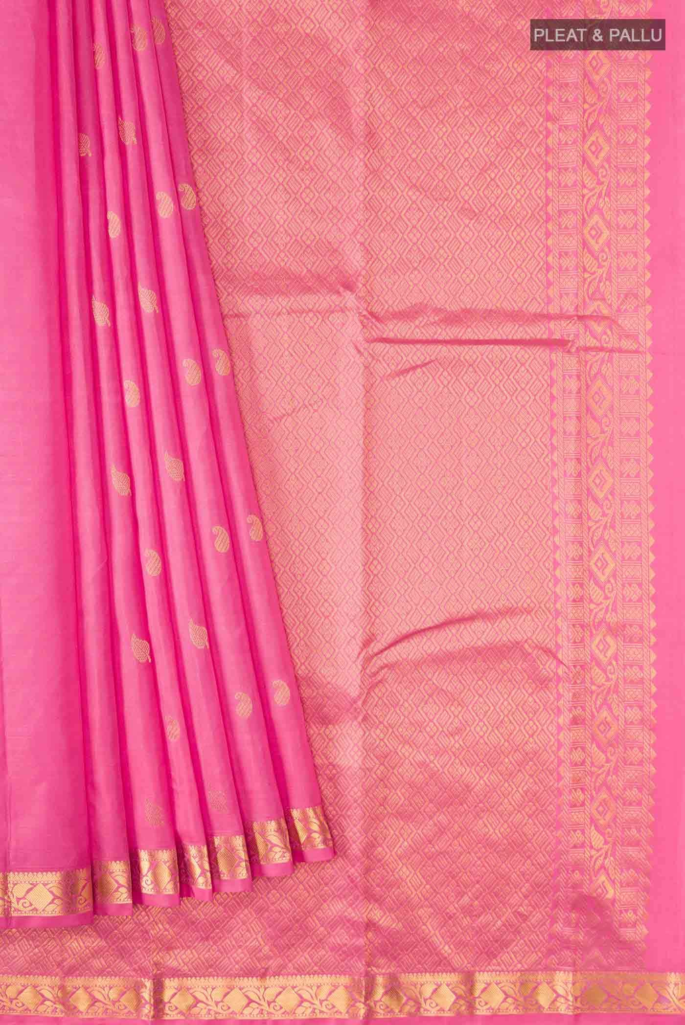 Pink Kanchipuram Silk Saree